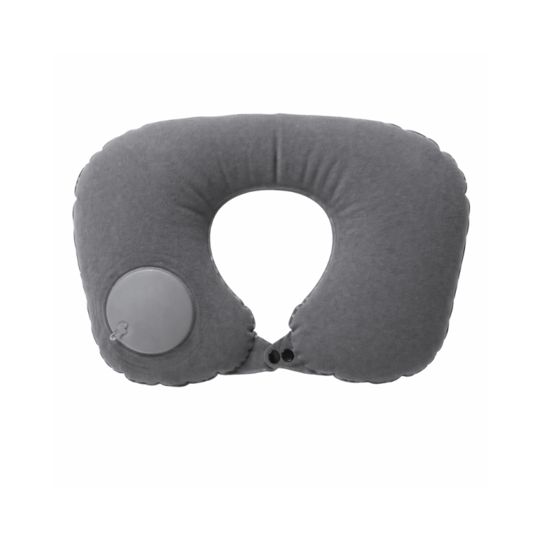 Reis Nekkussen Opblaasbaar Grijs - Comfortabel & Compact - voor Vliegtuig, Auto & Reizen