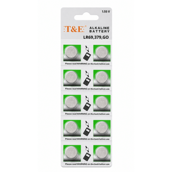 Alkaline Battery 1.55 V - LR69,379,GO - 1 Strip