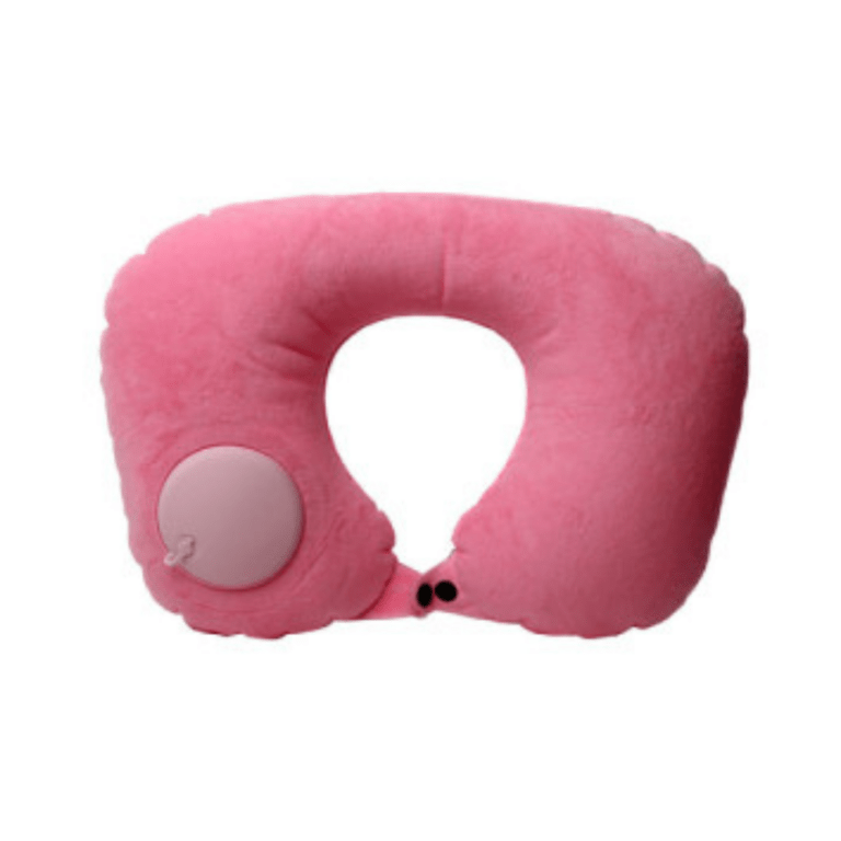 Reis Nekkussen Opblaasbaar Roze - Comfortabel & Compact - voor Vliegtuig, Auto & Reizen