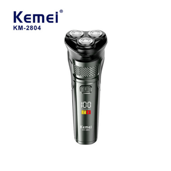 Kemei KM-2804 Elektrisch Scheerapparaat - Draadloos Oplaadbaar met LCD - IPX7