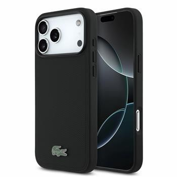 Lacoste Iconic Petit Piqué MagSafe Hoesje  - iPhone 18 Pro Max / 17 Pro Max - Zwart