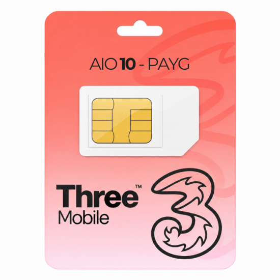 Three Mobile PAYG £10 Data Pack - 10GB Data - (UK ONLY)