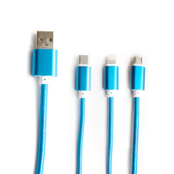 3 in 1 universal kabel blauw