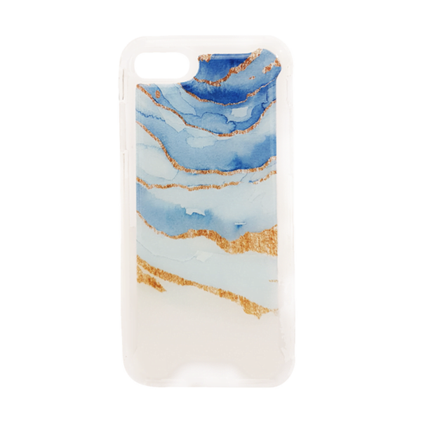 Apple iPhone 7 / 8 / SE (2020) - MG Design Backcover - Oceaanblauw Marble