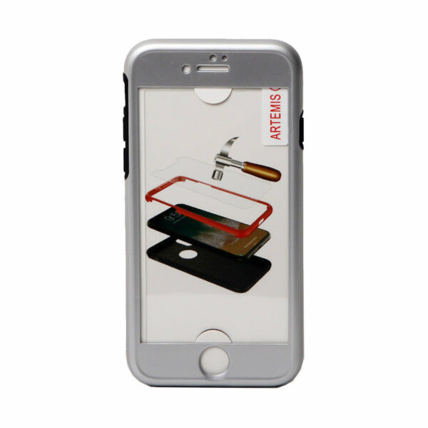 Apple iPhone 7/8 Plus – 360 Graden Telefoonhoesje – Zilver