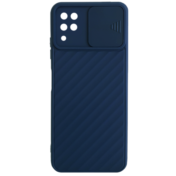 Samsung Galaxy A12 backcover met camera bescherming - Donkerblauw