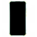 Samsung Galaxy A02s - Siliconen Backcover met gele accenten – Lichtgroen