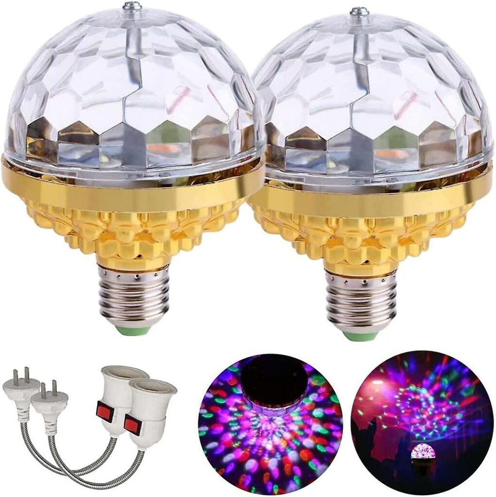 PARTY LIGHT LED COLOR ROTATING LIGHT HT-168 MET E-27-B22 FITTING